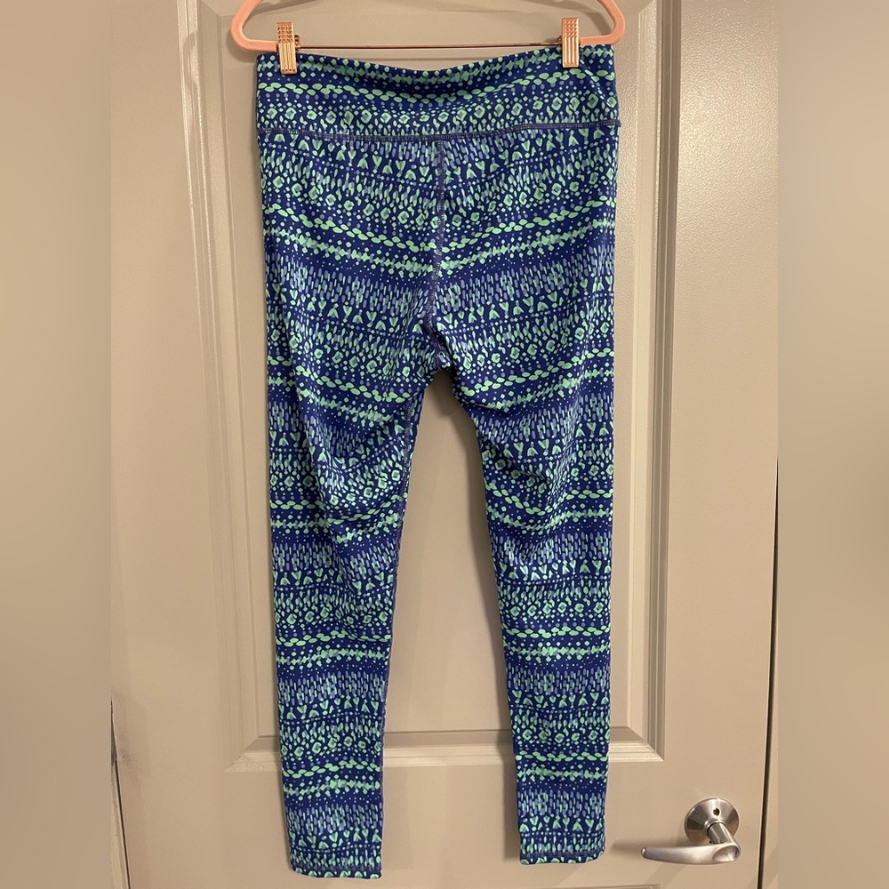 Aerie Leggings with Blue and Green Design - Picture 3 of 5